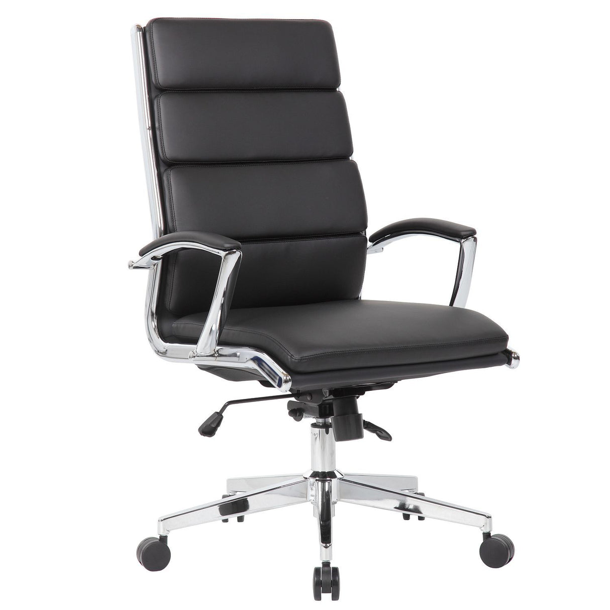 Office Chair, Breathable Mid Back Swivel Computer Chair With Foldable Armrest - Black
