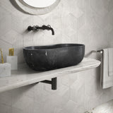 Bathroom Vessel Sink With Wavy Design