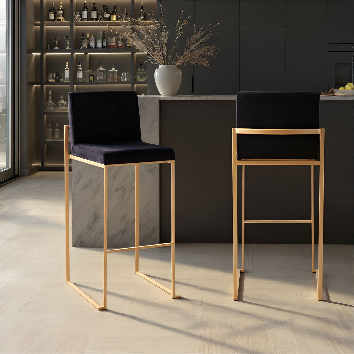 Fuji - Contemporary Design High Back Barstool