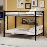 Bunk Bed For Kids, Convertible Frame With Ladders & Guardrail