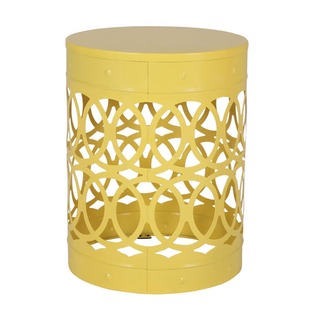 Outdoor Metal Large End Table, Modern Design