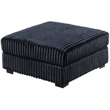 Soft Upholstered Ottoman - Black