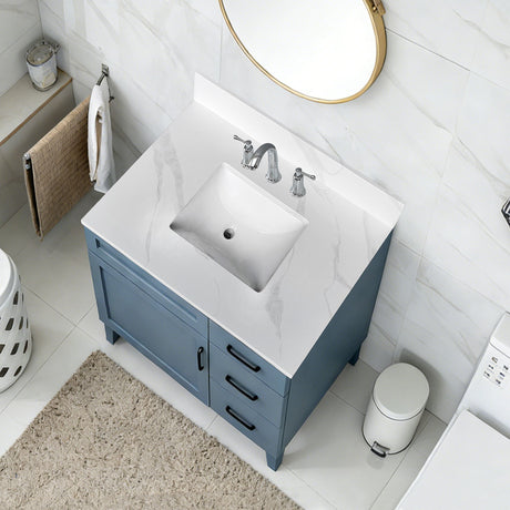 Bathroom Vanity Top With Undermount Sink, 3 Pre Drilled Holes