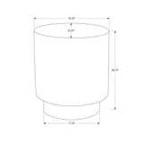 Round Accent Table, Indoor Outdoor - White