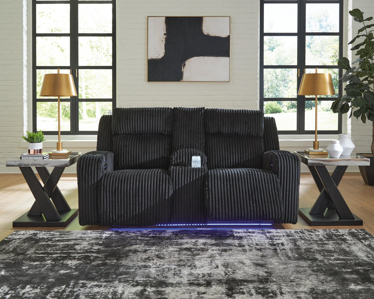 Belvarrow Power Reclining Sofa and Loveseat - PC64202U1
