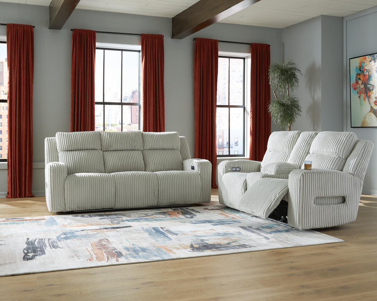 Carvara Power Reclining Sofa and Loveseat - PC64203U2