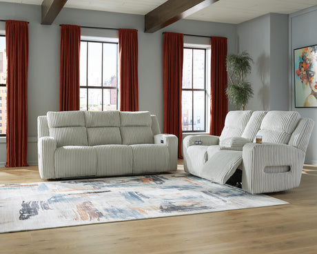 Carvara Power Reclining Sofa and Loveseat - PC64203U2