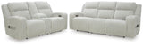 Carvara Power Reclining Sofa and Loveseat - PC64203U2