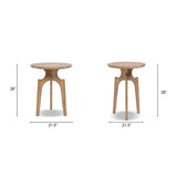 Carmel - Round Side Table - Antique Brown