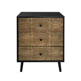 3 Drawer Cabinet, Suitable For Bedroom - Black