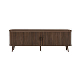70" TV Stand, Media Center With Ample Storage - Dark Brown