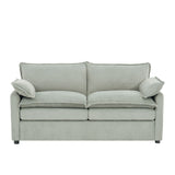Modern Loveseat Sofa, Upholstered Couch With Side Storage Pockets