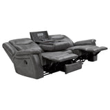 Conrad Upholstered Padded Arm Motion Sofa Grey - 650354