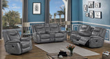 Conrad Upholstered Padded Arm Glider Recliner Grey - 650356