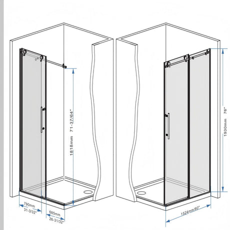 Frameless Shower Door With Handle