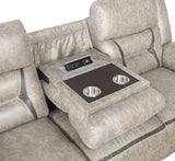 Greer 3-piece Upholstered Reclining Sofa Set Taupe - 651351-S3