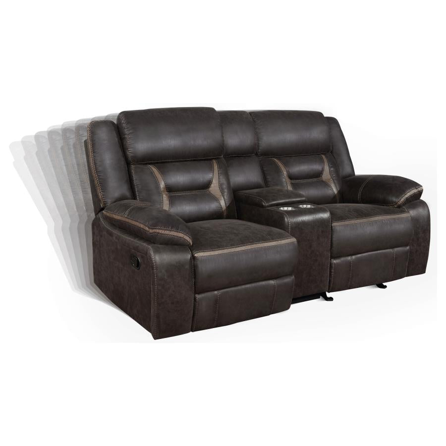 Greer 2-piece Upholstered Reclining Sofa Set Brown - 651354-S2