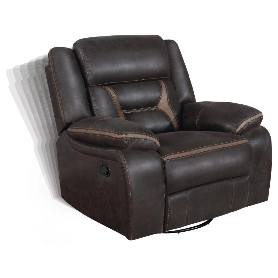 Greer 3-piece Upholstered Reclining Sofa Set Brown - 651354-S3
