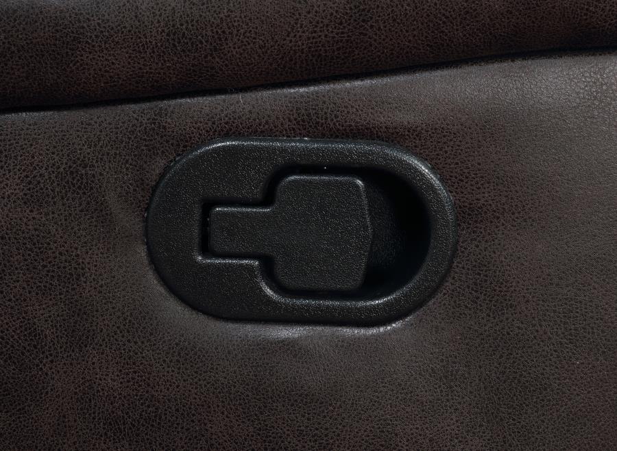Greer Upholstered Swivel Glider Recliner Chair Brown - 651356