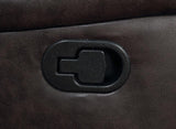Greer Upholstered Swivel Glider Recliner Chair Brown - 651356