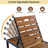 Outdoor Chaise With Adjustable Backrest