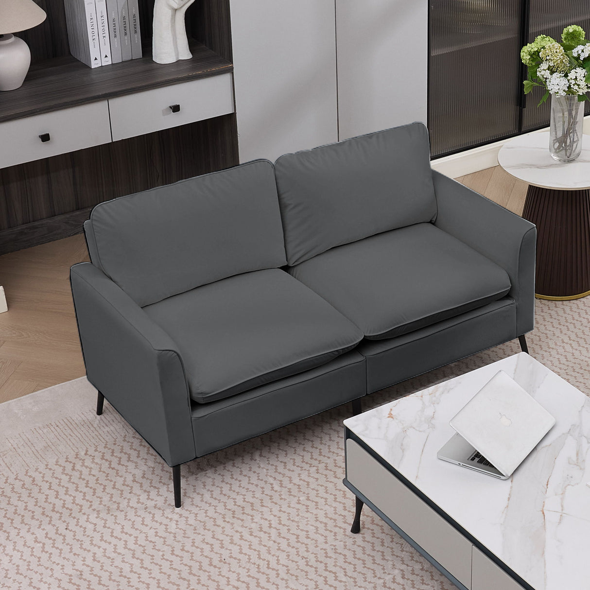 Upholstered Loveseat, For Living Room