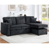 Convertible Sectional With USB / USB - C Port, Storage Chaise, Pull-Out Bed