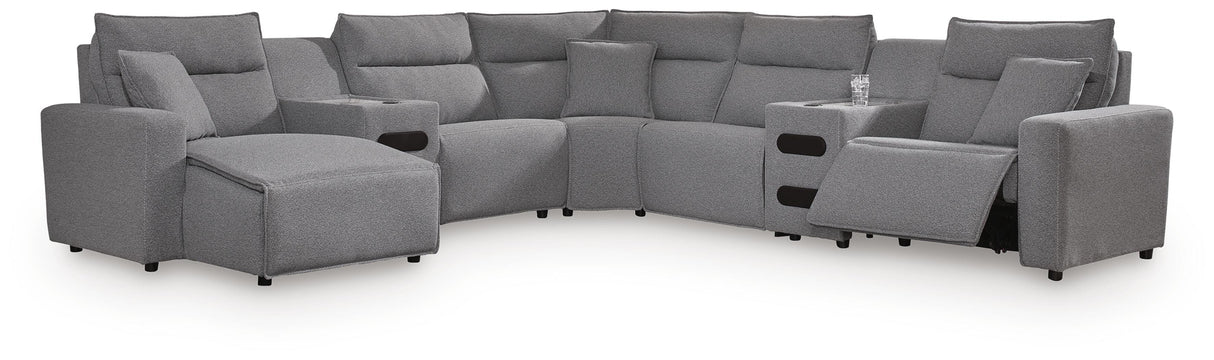 Modmax II 7-Piece Power Reclining Sectional with Chaise and Audio Consoles - 65906S20
