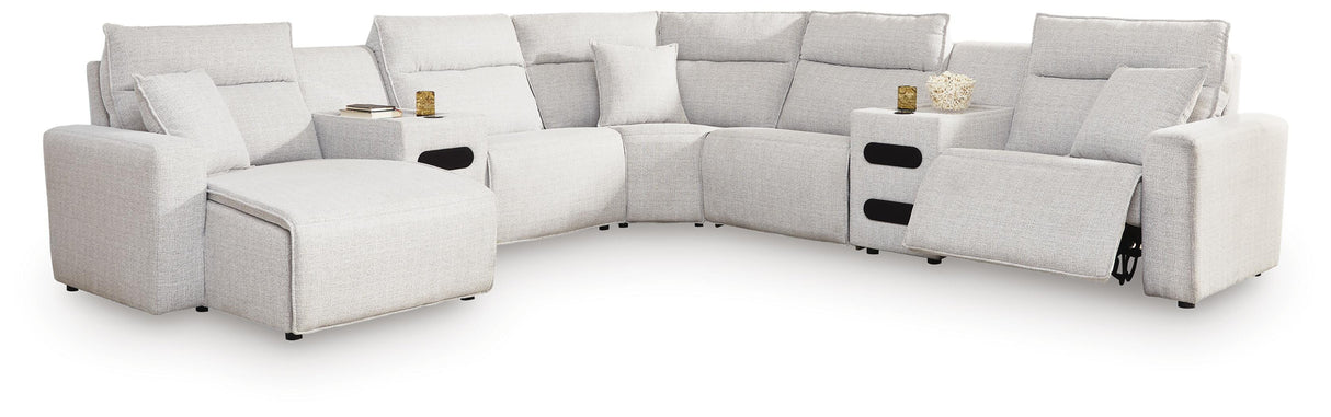 Modmax II 7-Piece Power Reclining Sectional with Chaise and Audio Consoles - 65907S20
