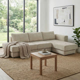 L-Shaped Modular Sofa With Double Layer Cushion