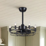 Modern Farmhouse Ceiling Fan, Adjustable Hanging