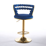 Modern Bar Chair With Iron Tube Legs, Soft Cushions And Comfortable Backrest (Set of 2)