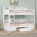 Carolee - Twin Size Bunk Bed With Built-In Shelves