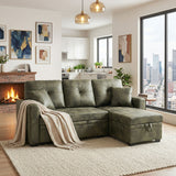 Sectional Sofa With Pull Out Bed, Reversible Chaise
