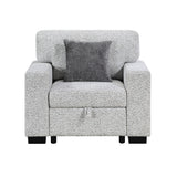 Prato - Chair With Storage And USB - Gray