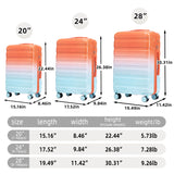 Luggage Set 20" /24" /28" With Combination Lock And Silent Wheels