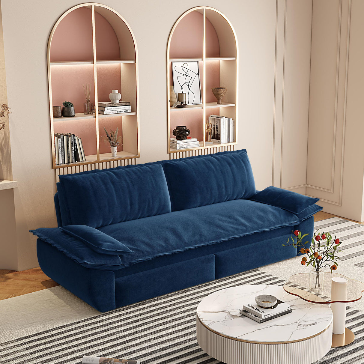 Queen Pull Out Bed, 3 In 1 Convertible Sleeper Sofa