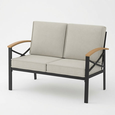 Outdoor Loveseat With Washable Cushions