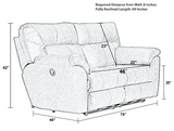HOLLINS POWER RECLINING LOVESEAT - 62652 1429-49