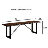 U - Shape Bench With 2 Tone - Black / Walnut