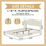 Upholstered Bed, Tufted Headboard, Comfortable Sleep
