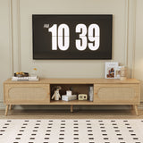 TV Stand For TVs Up To 80", Media Console, Cabinet - Natural
