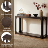 Console Table With Open Arch Cutouts For Living Room Hallway - Espresso