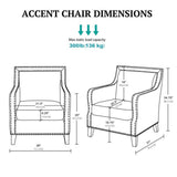 Shasta - Accent Chair With And Nail Buttons - Brown