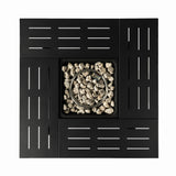 Propane Gas Fire Pit Table, 50000 Btu, Rectangular For Outside - Black