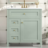 Bathroom Vanity With Sink, 3 Drawers And Adjustable Shelf, Freestanding Storage Unit