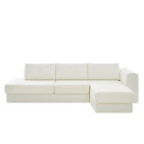 L-Shaped Modular Sofa With Double Layer Cushion