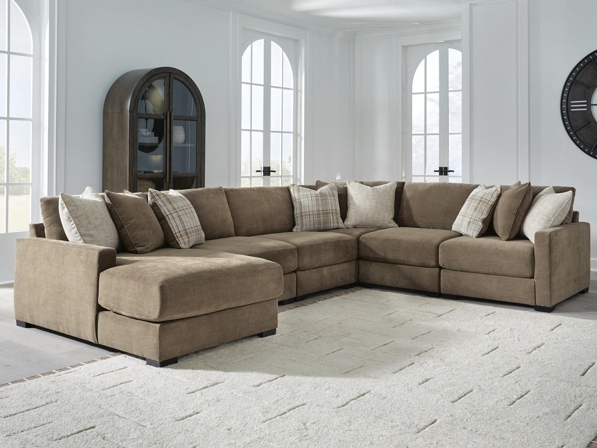 Camellia-Court 6-Piece Sectional with Chaise - 68207S14