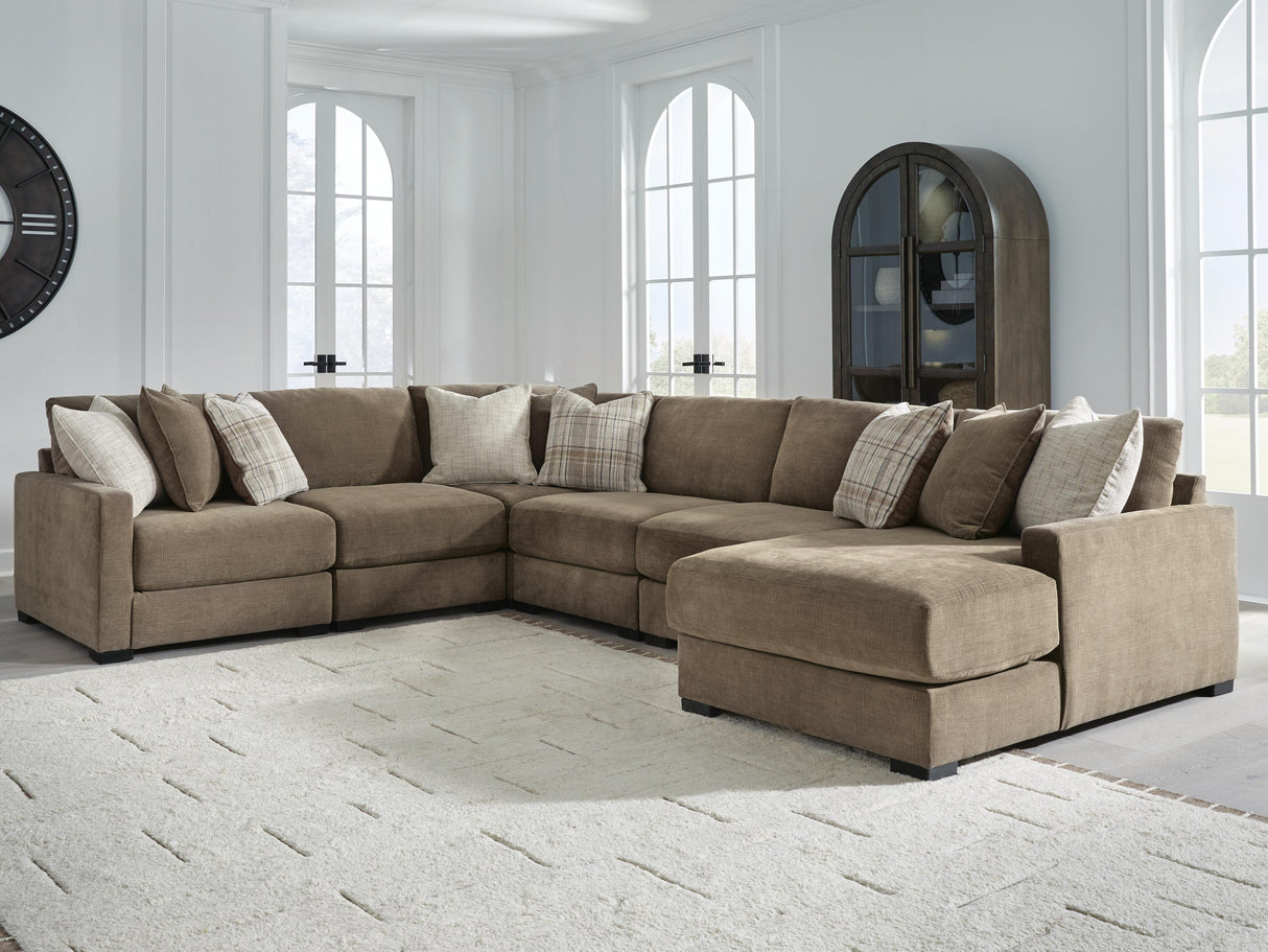 Camellia-Court 6-Piece Sectional with Chaise - 68207S15
