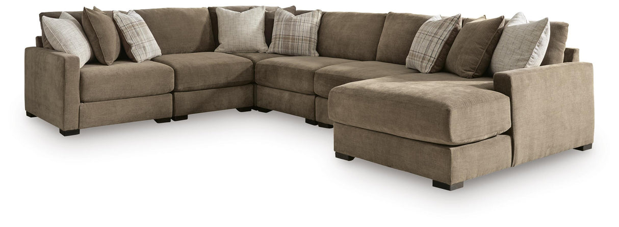 Camellia-Court 6-Piece Sectional with Chaise - 68207S15
